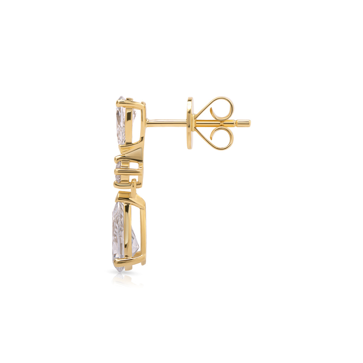 Pear Diamond Drop Earrings