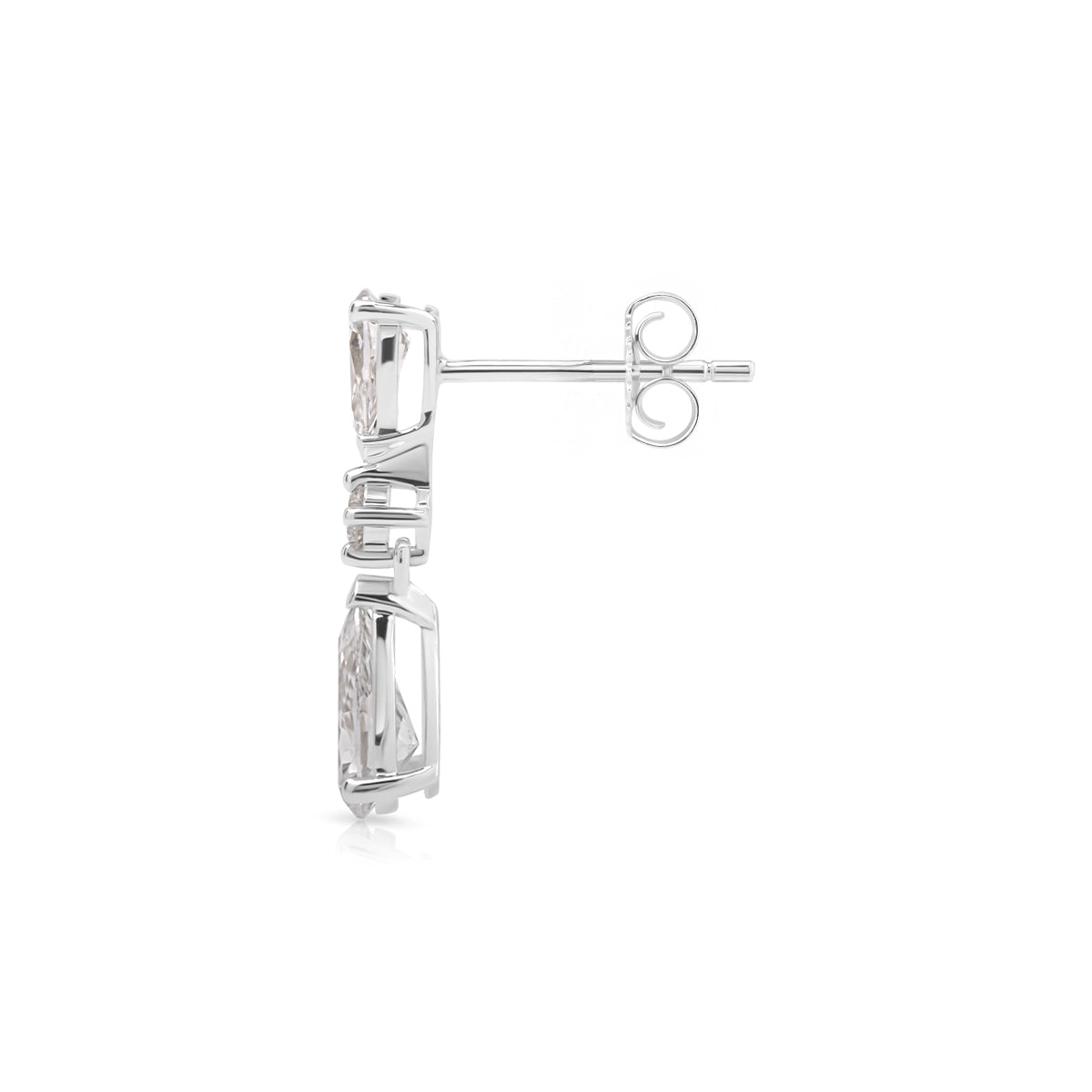 Pear Diamond Drop Earrings