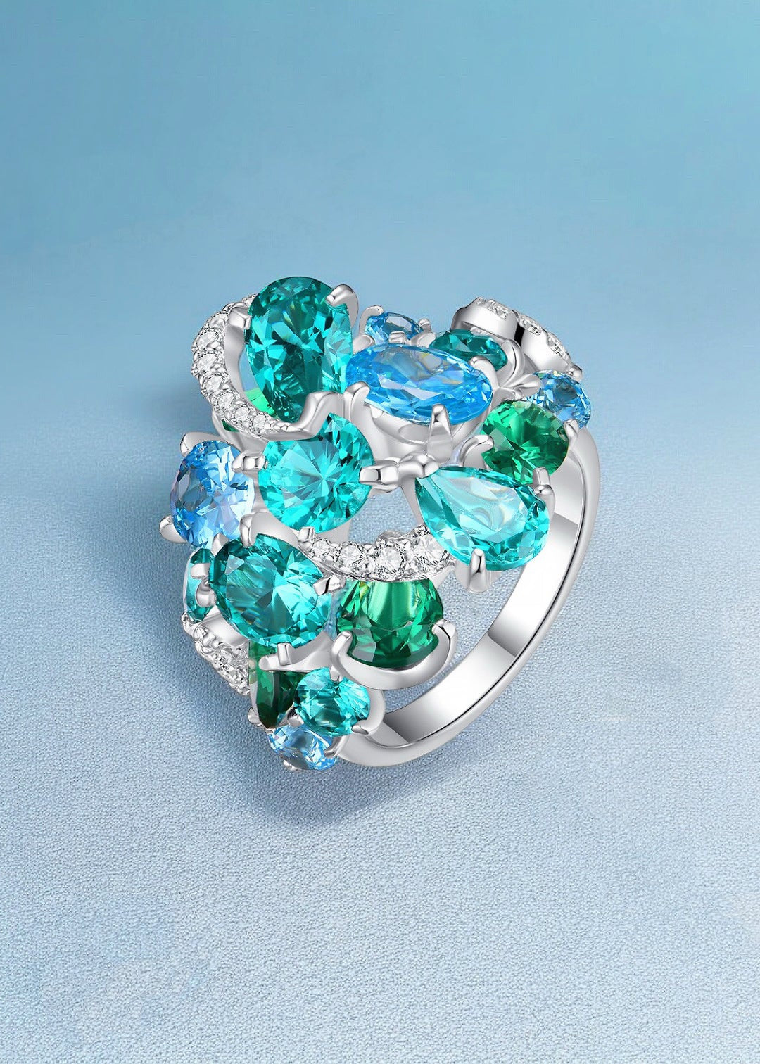 Celeste Bloom Cluster Ring