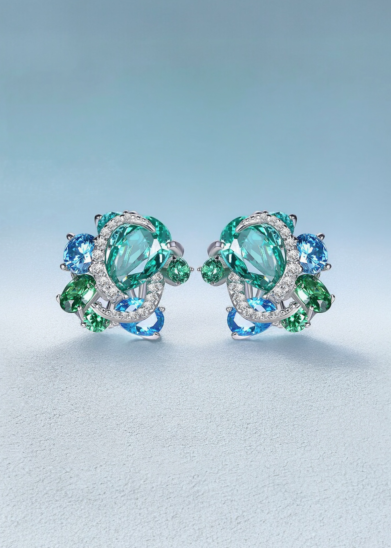 Celeste Bloom Crest Studs