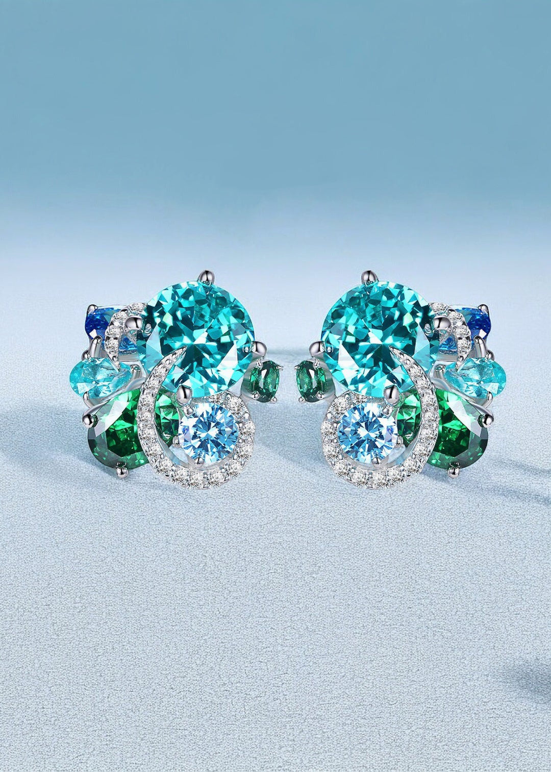 Celeste Bloom Spiral Studs