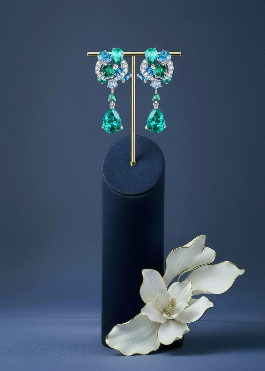 Celeste Bloom Teardrop Earrings