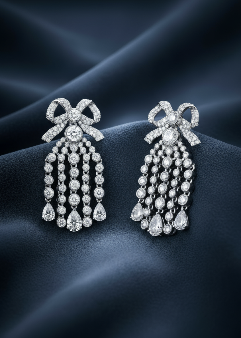 Marquise Bow Earrings