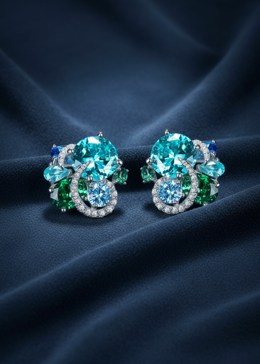 Celeste Bloom Spiral Studs