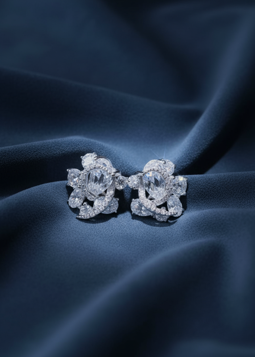 Celeste Bloom Crest Studs
