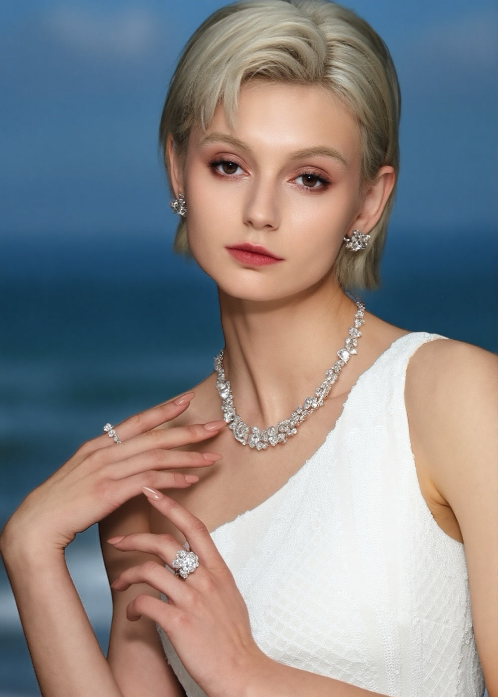 Celeste Bloom Spiral Ring