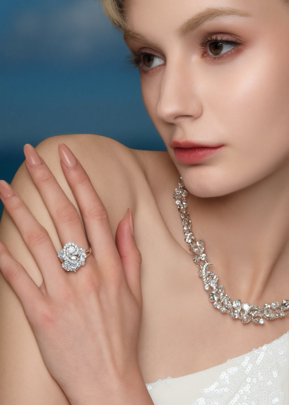 Celeste Bloom Spiral Ring