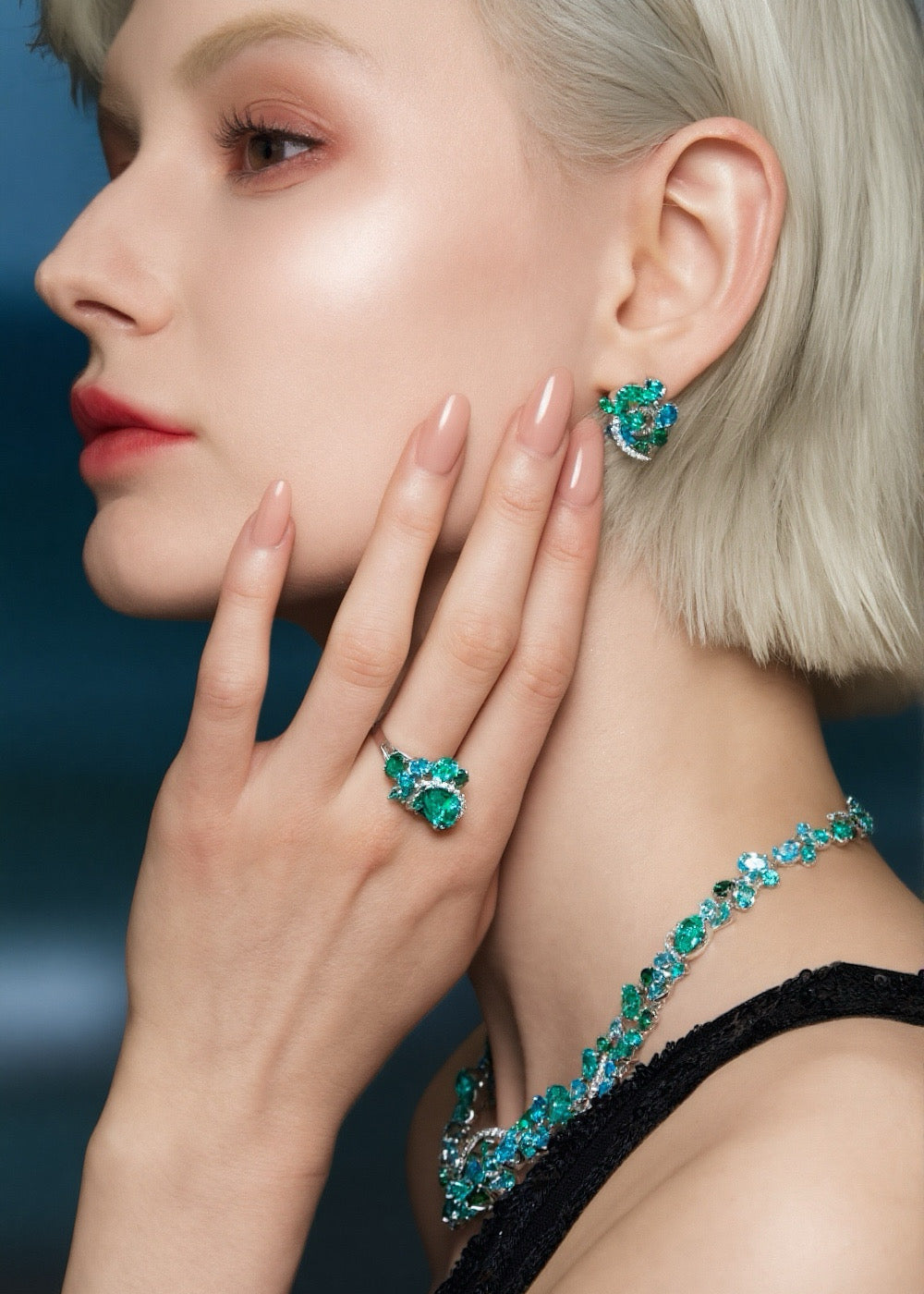 Celeste Bloom Crest Studs