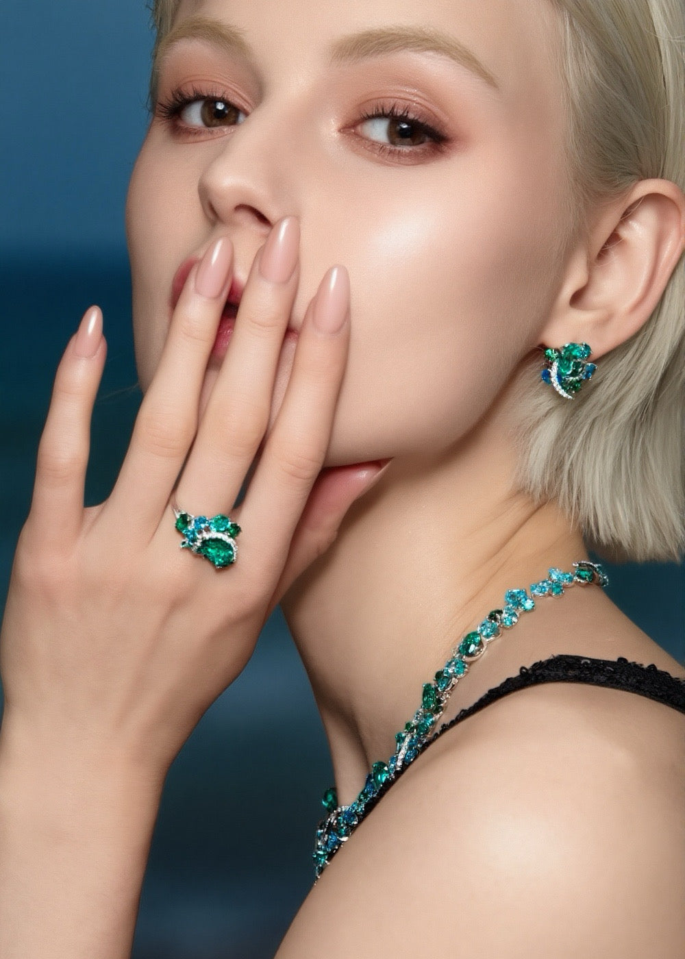 Celeste Bloom Crest Ring