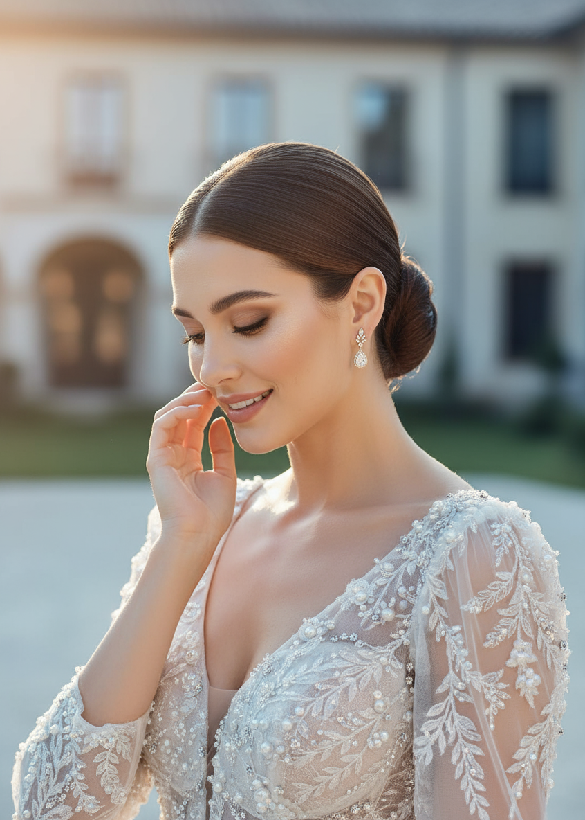 Teardrop Crown Studs