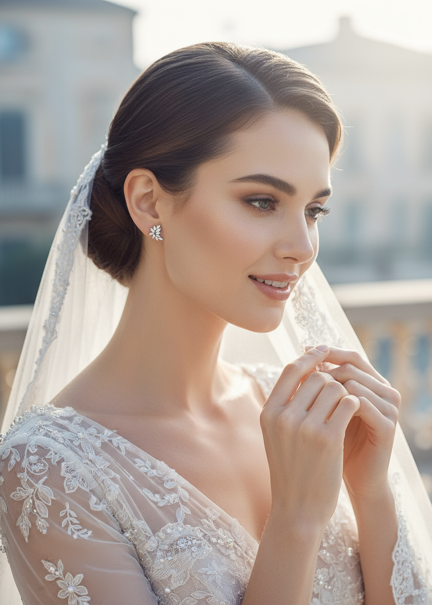 Frosted Laurel Studs