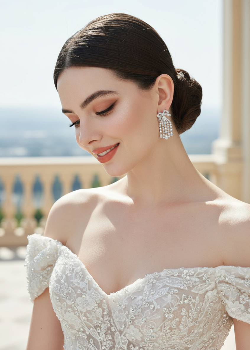 Marquise Bow Earrings