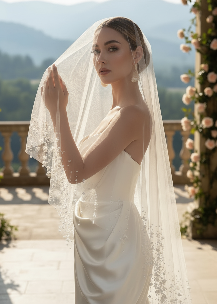 Fleur Cascading Veil