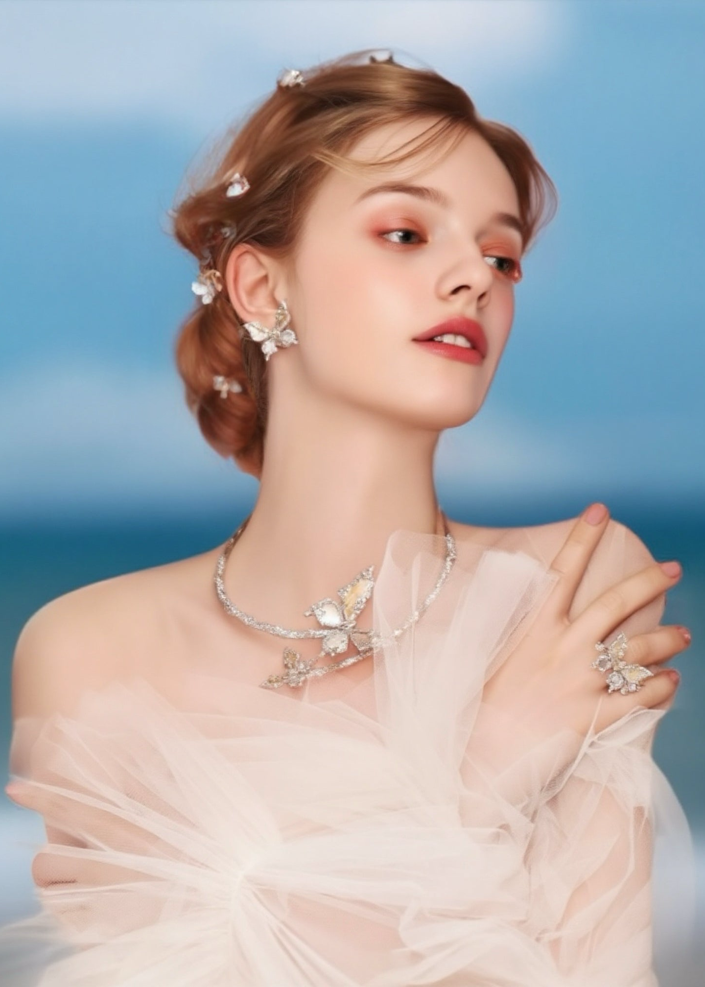 Lune Papillon Ring