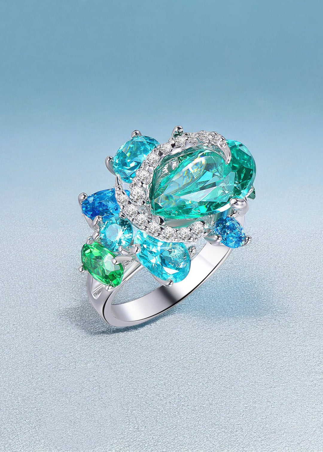 Celeste Bloom Crest Ring