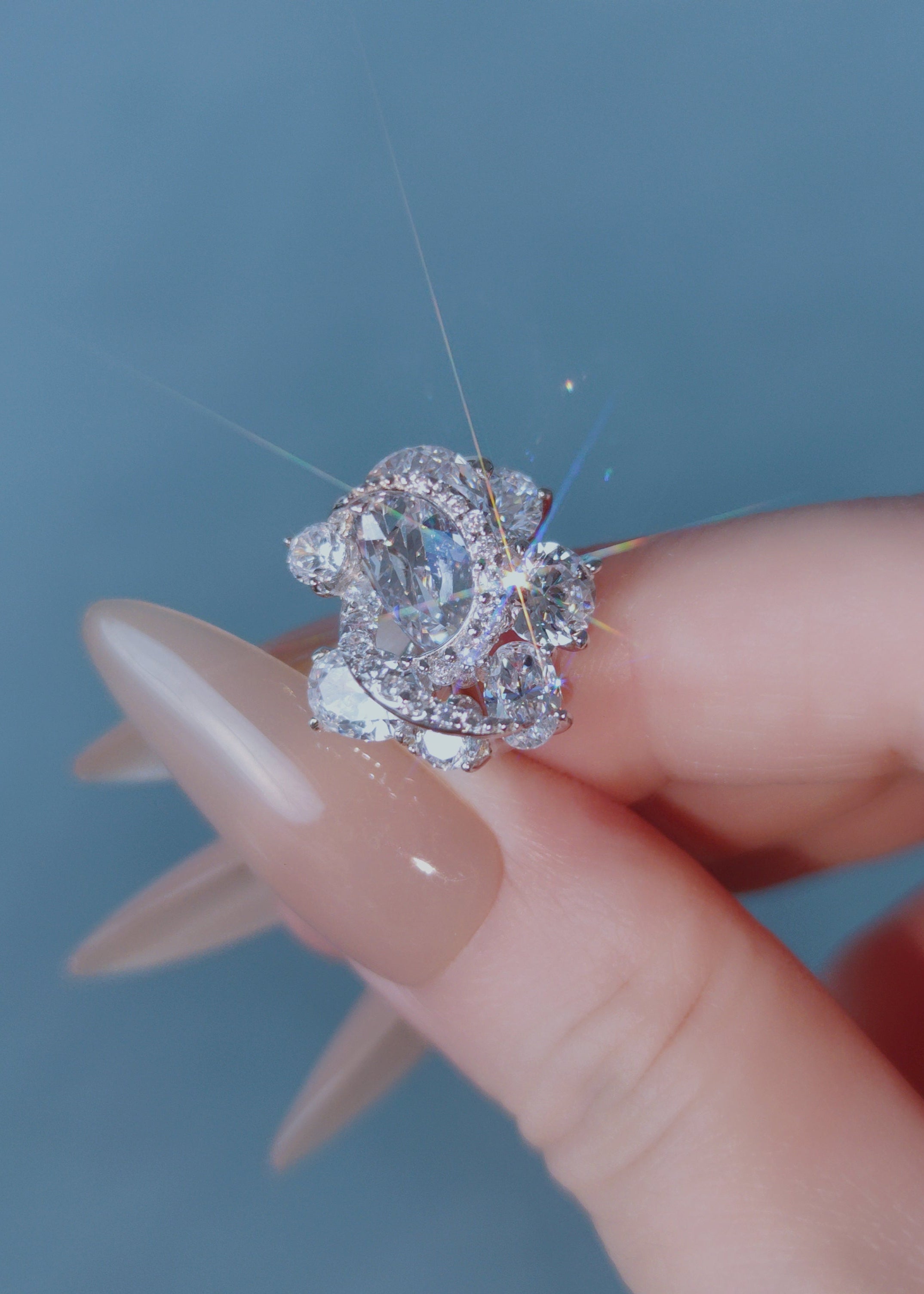 Celeste Bloom Crest Studs