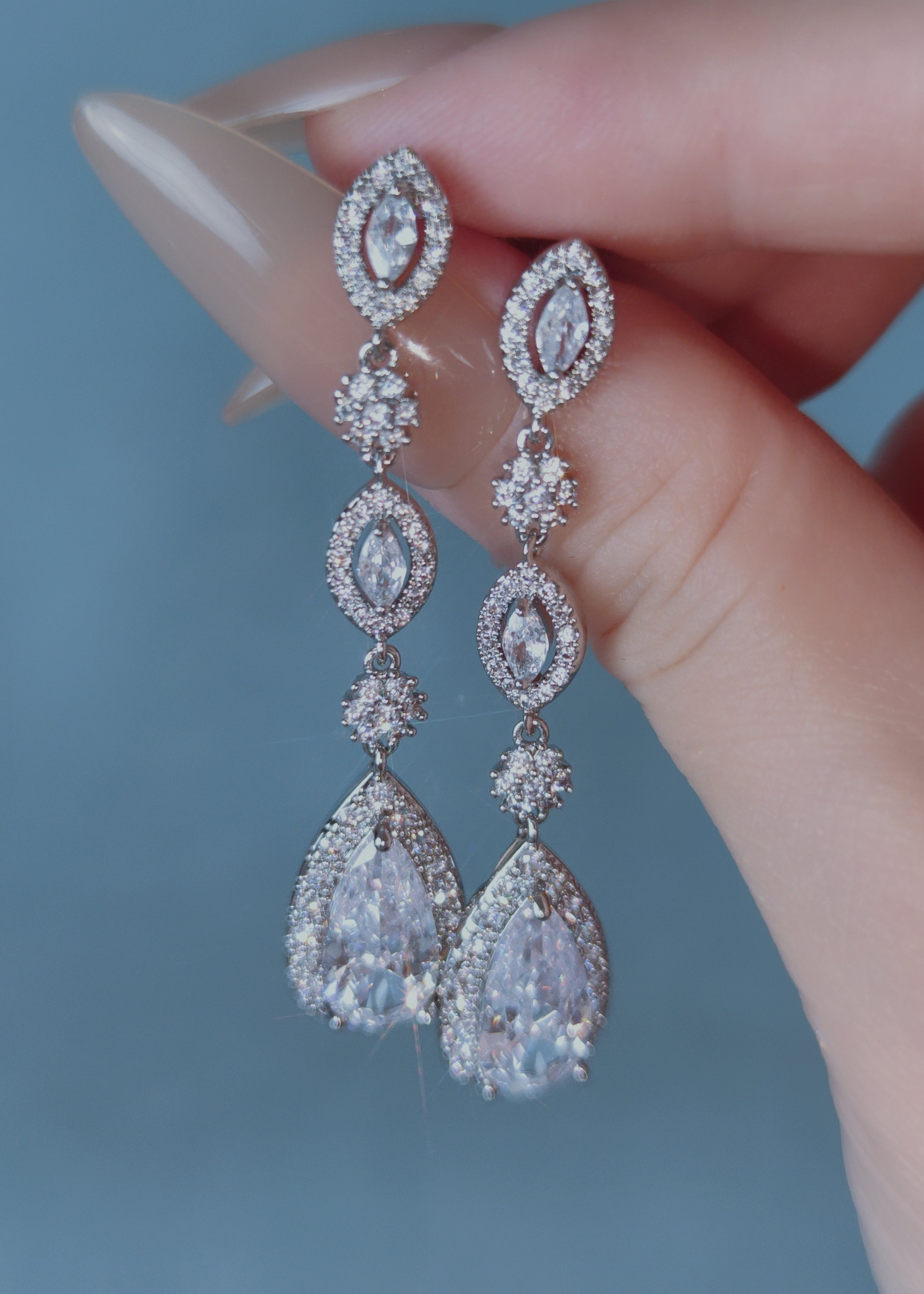 Cascade Teardrop Earrings