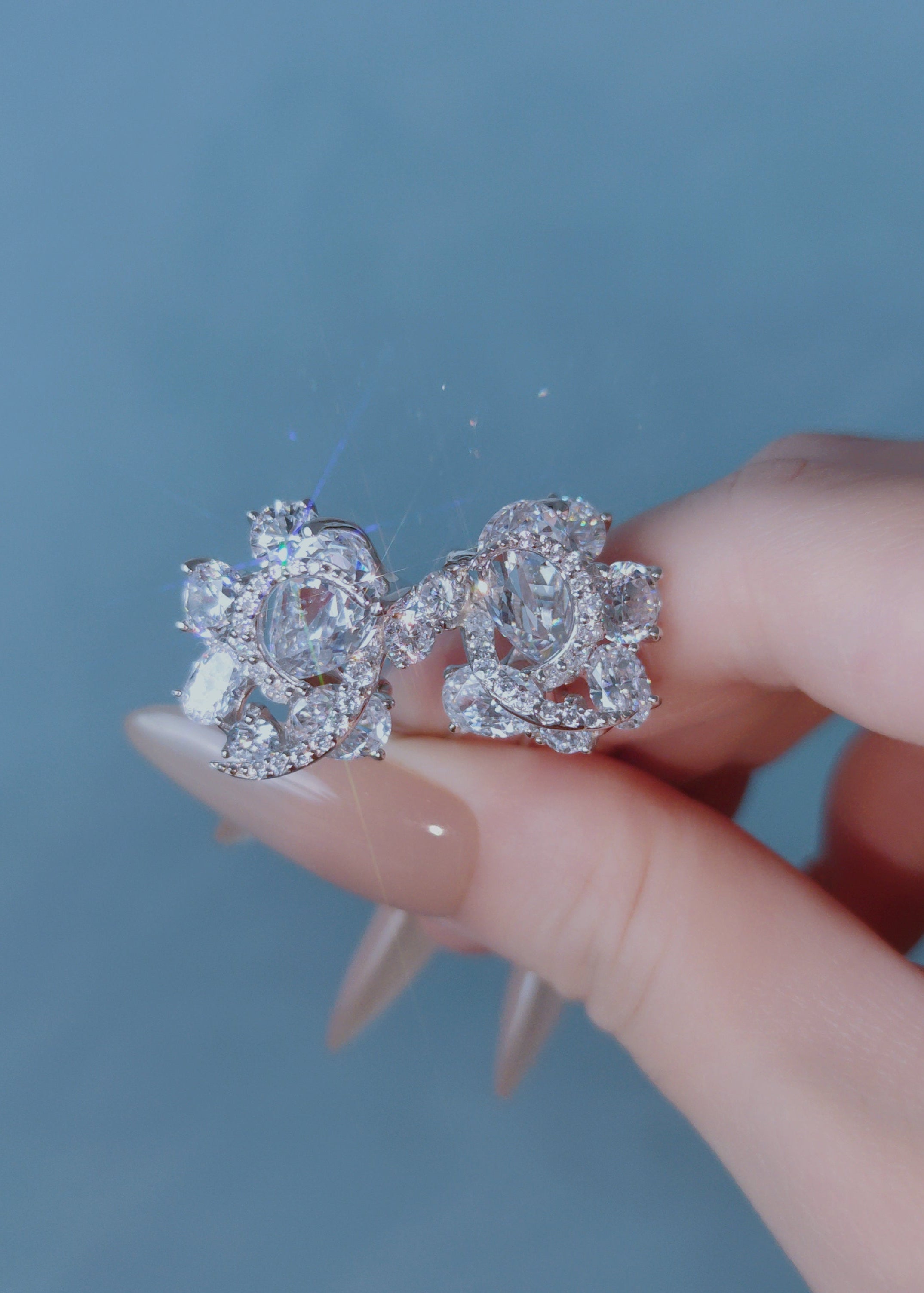 Celeste Bloom Crest Studs