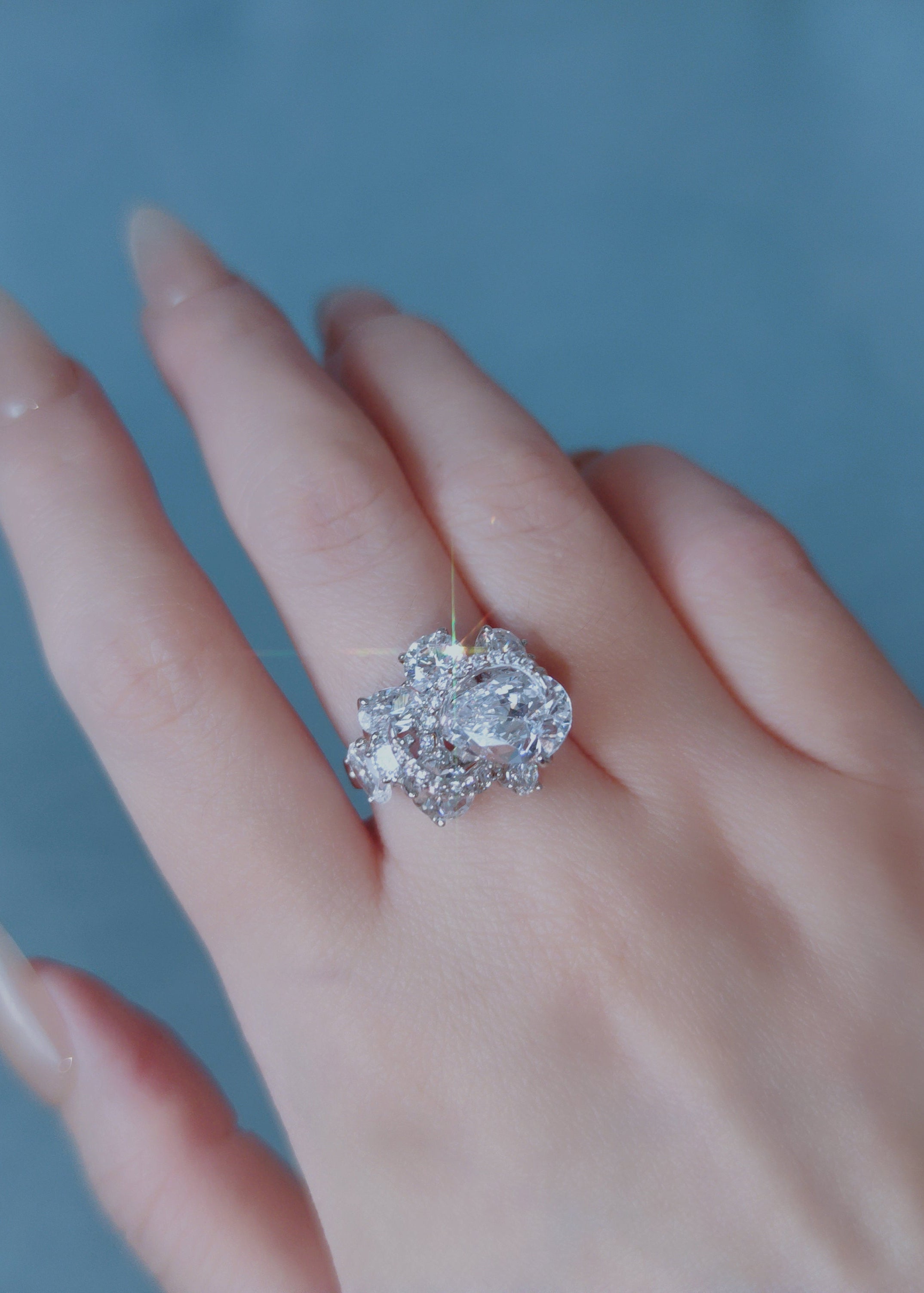 Celeste Bloom Crest Ring