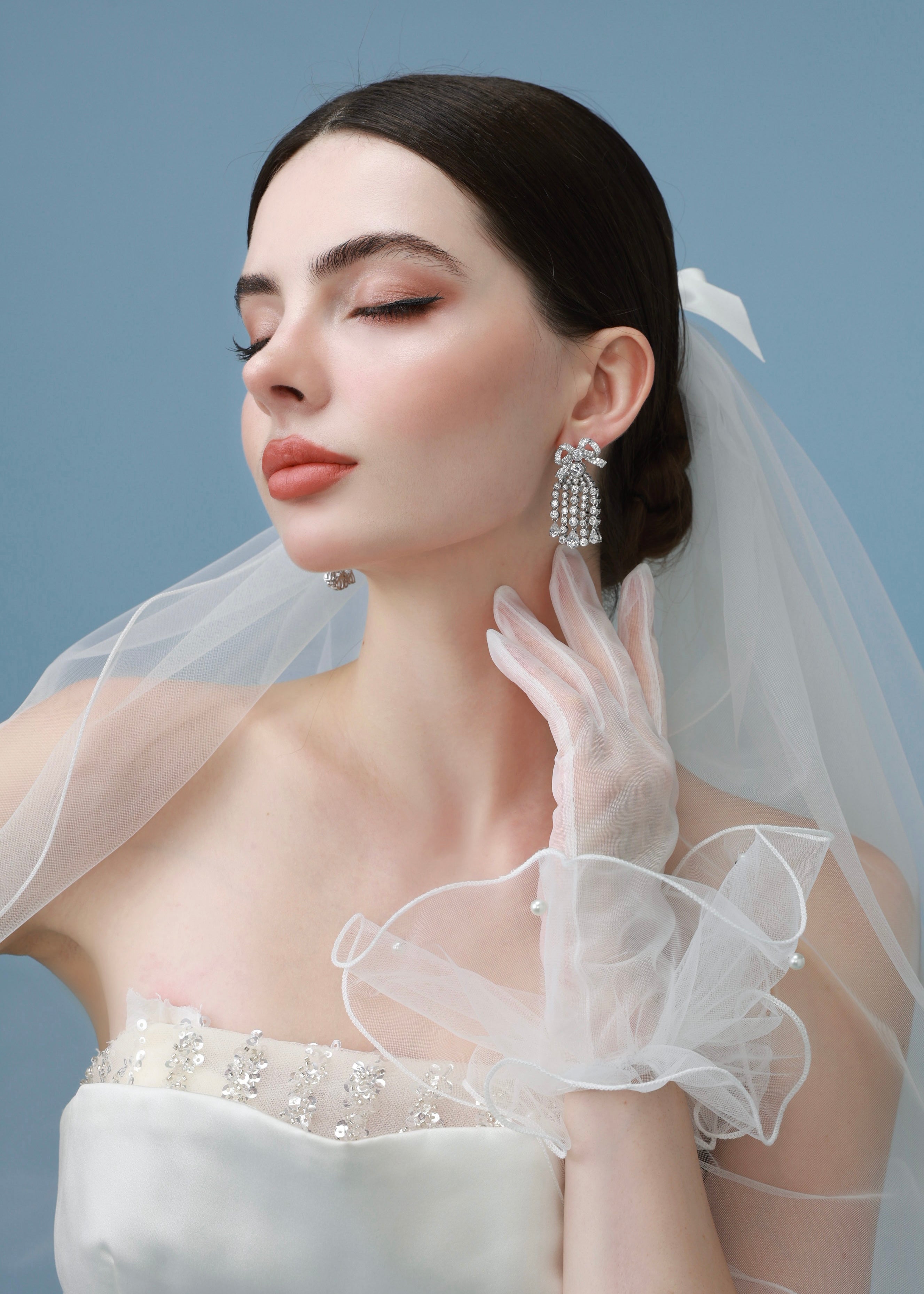 Marquise Bow Earrings