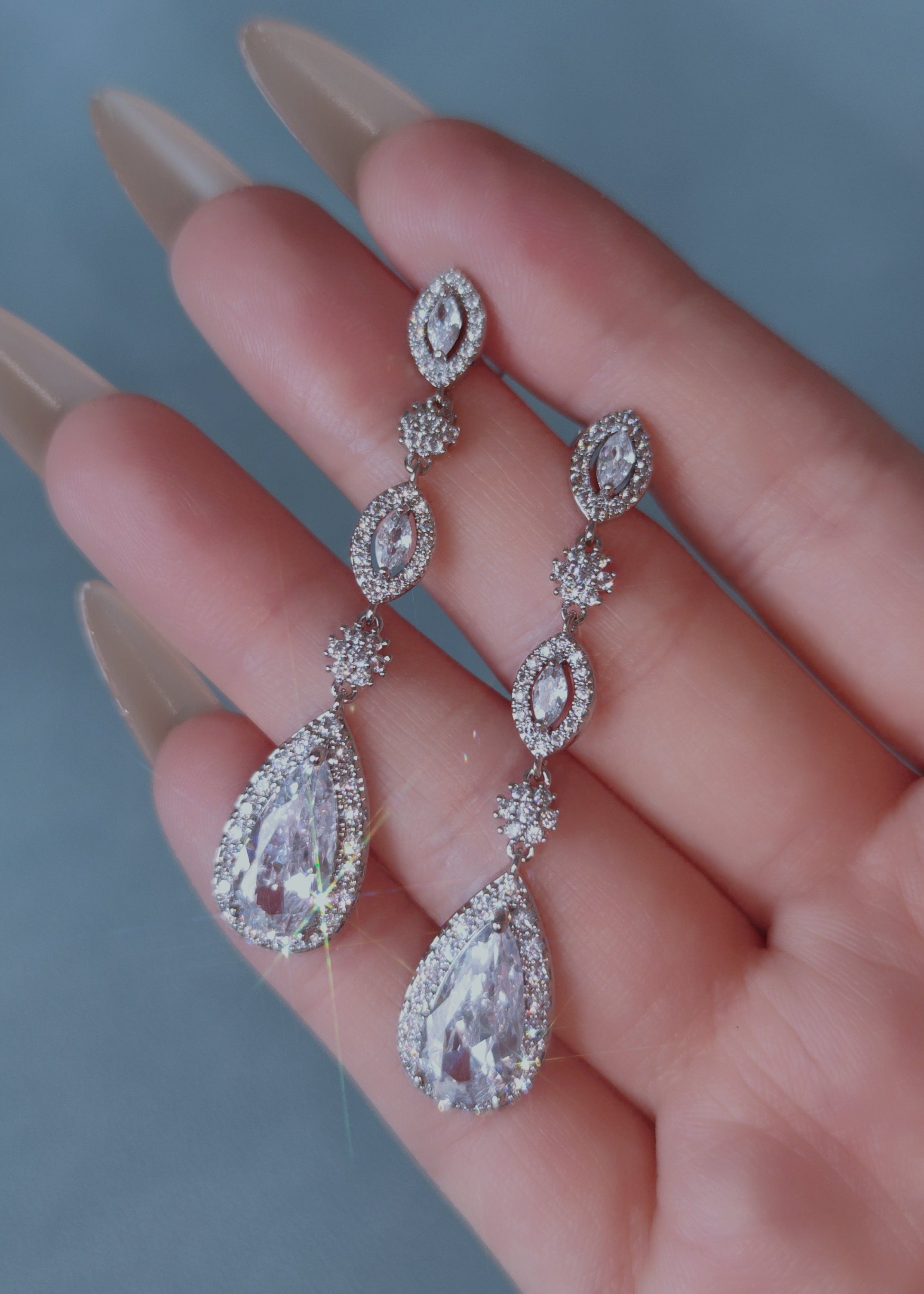 Cascade Teardrop Earrings