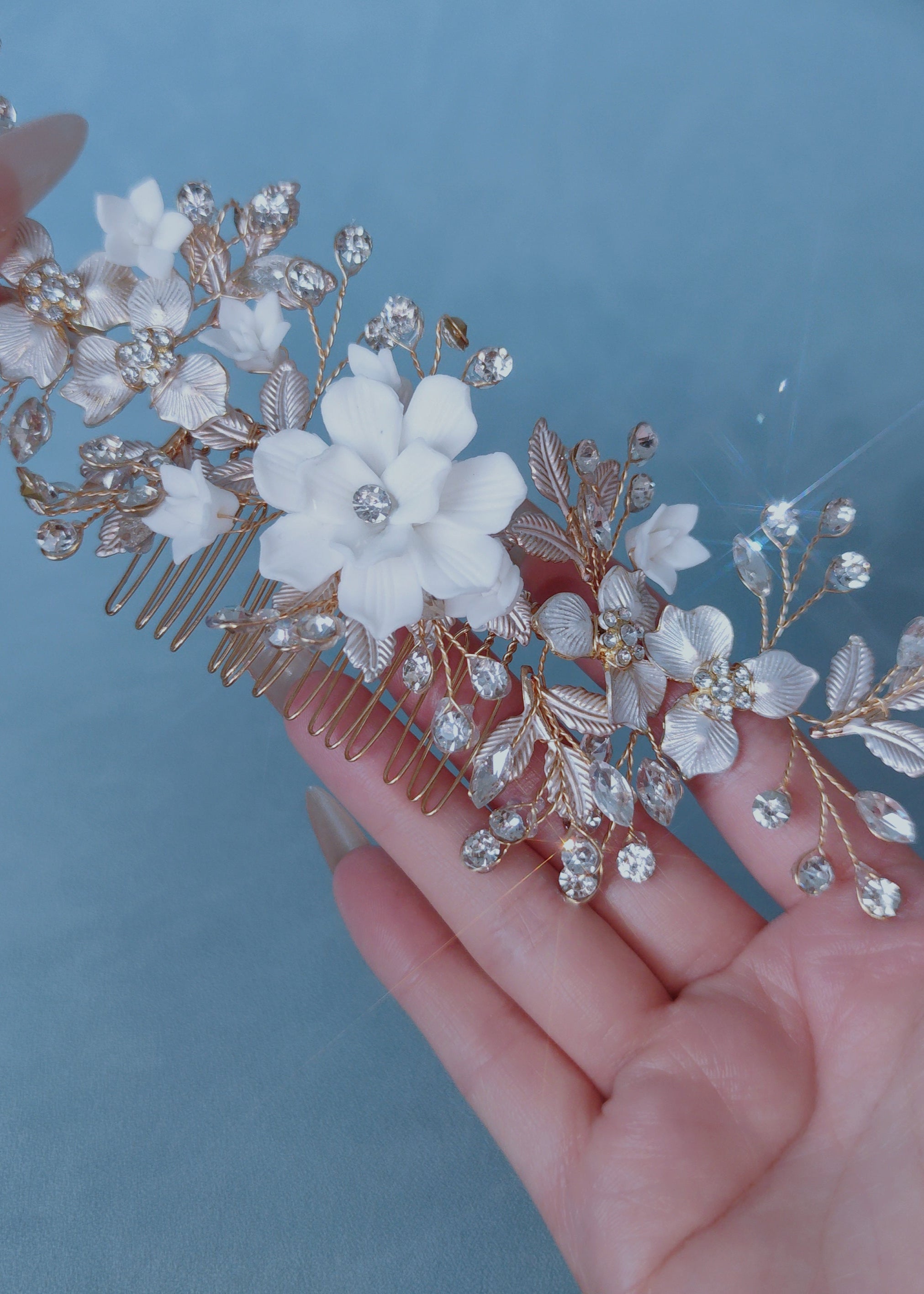 Ivory Bloom Comb