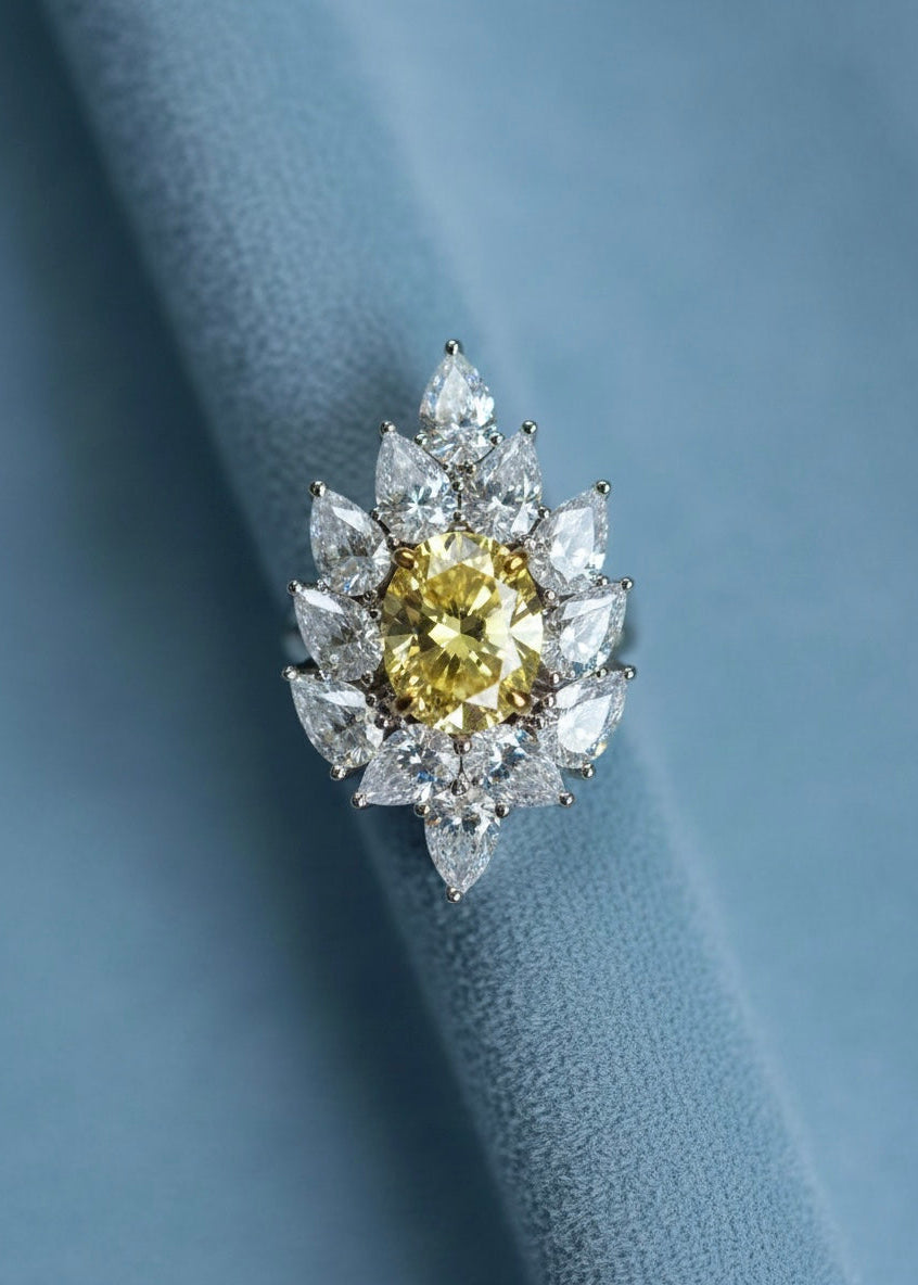 Sunburst Marquise Ring