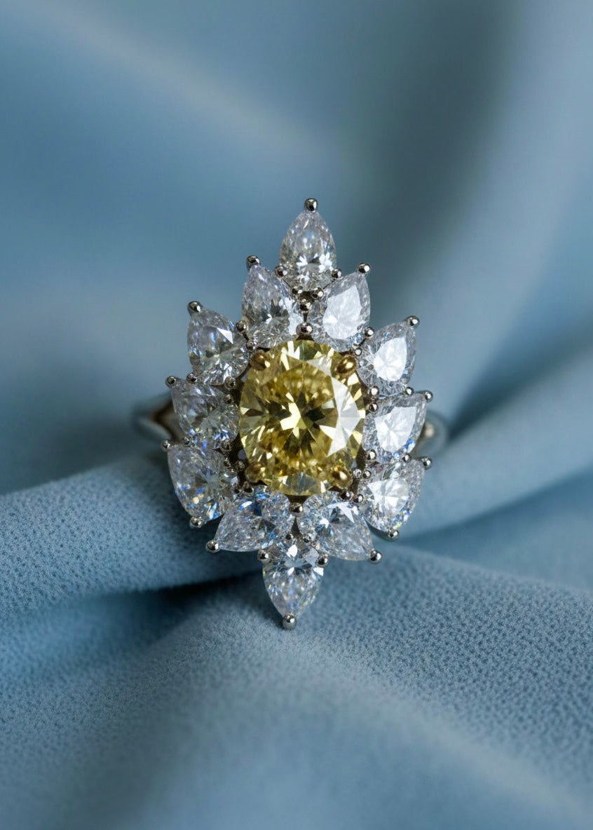 Sunburst Marquise Ring