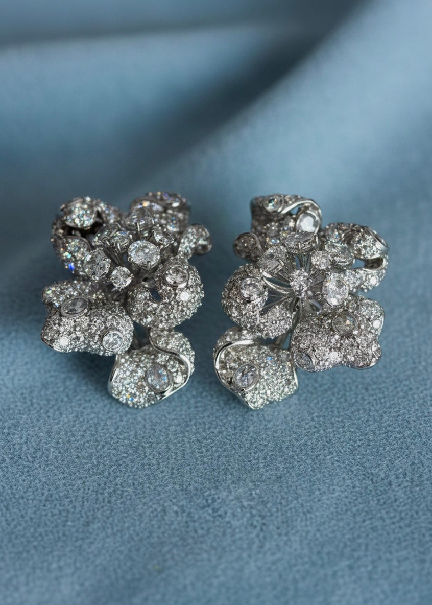 Orchid Pavé Studs