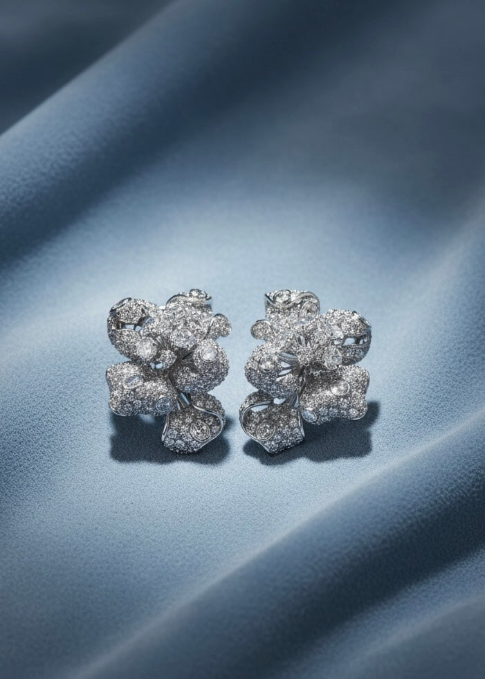 Orchid Pavé Studs