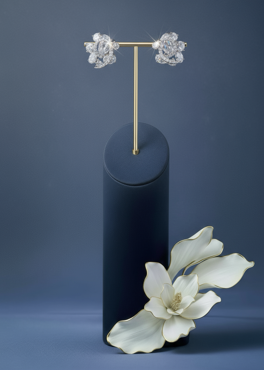 Celeste Bloom Crest Studs