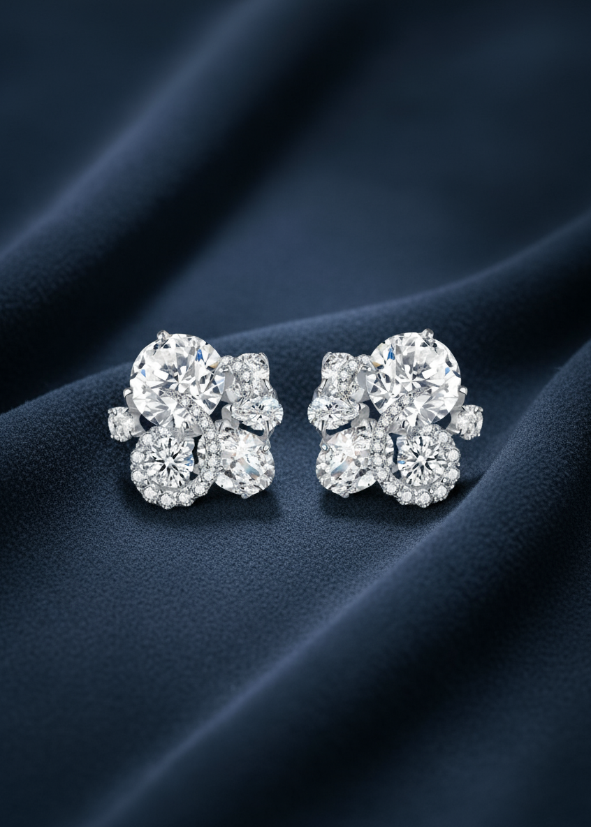 Celeste Bloom Spiral Studs