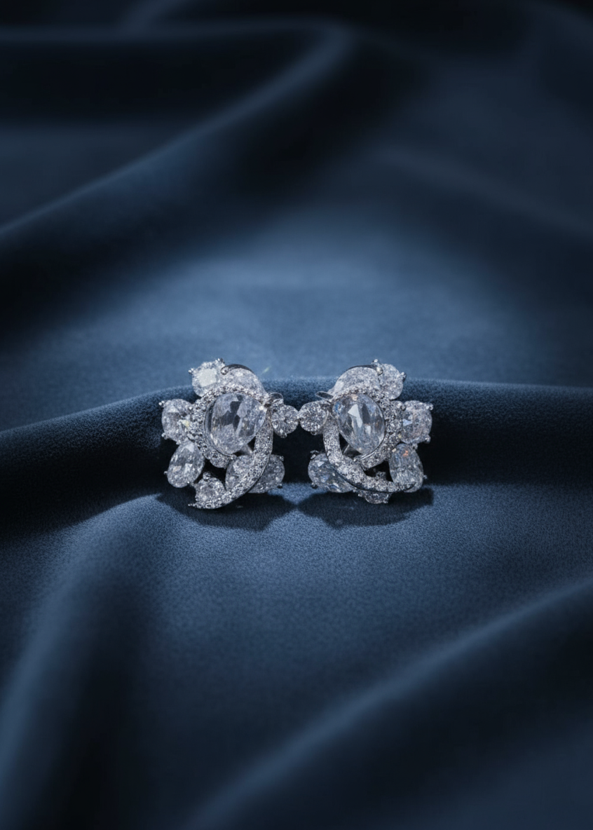 Celeste Bloom Crest Studs