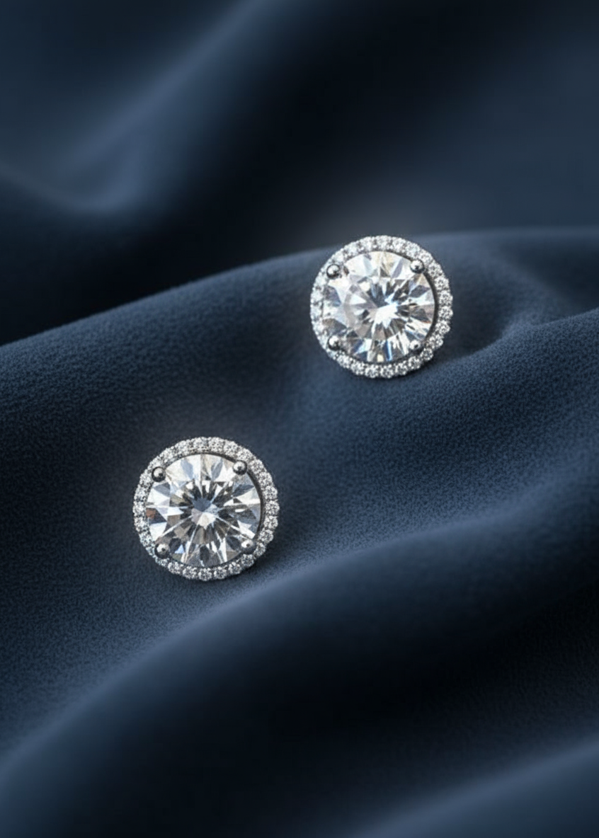 Lune Halo Studs