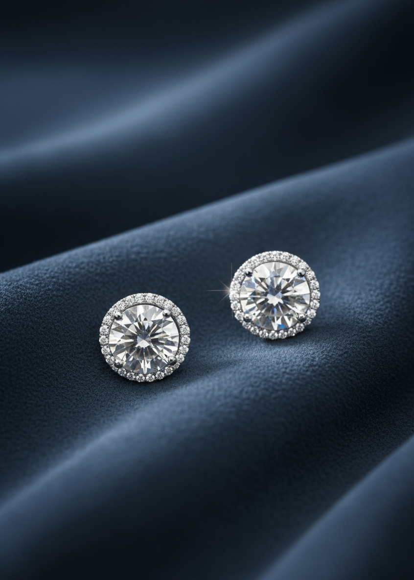 Lune Halo Studs