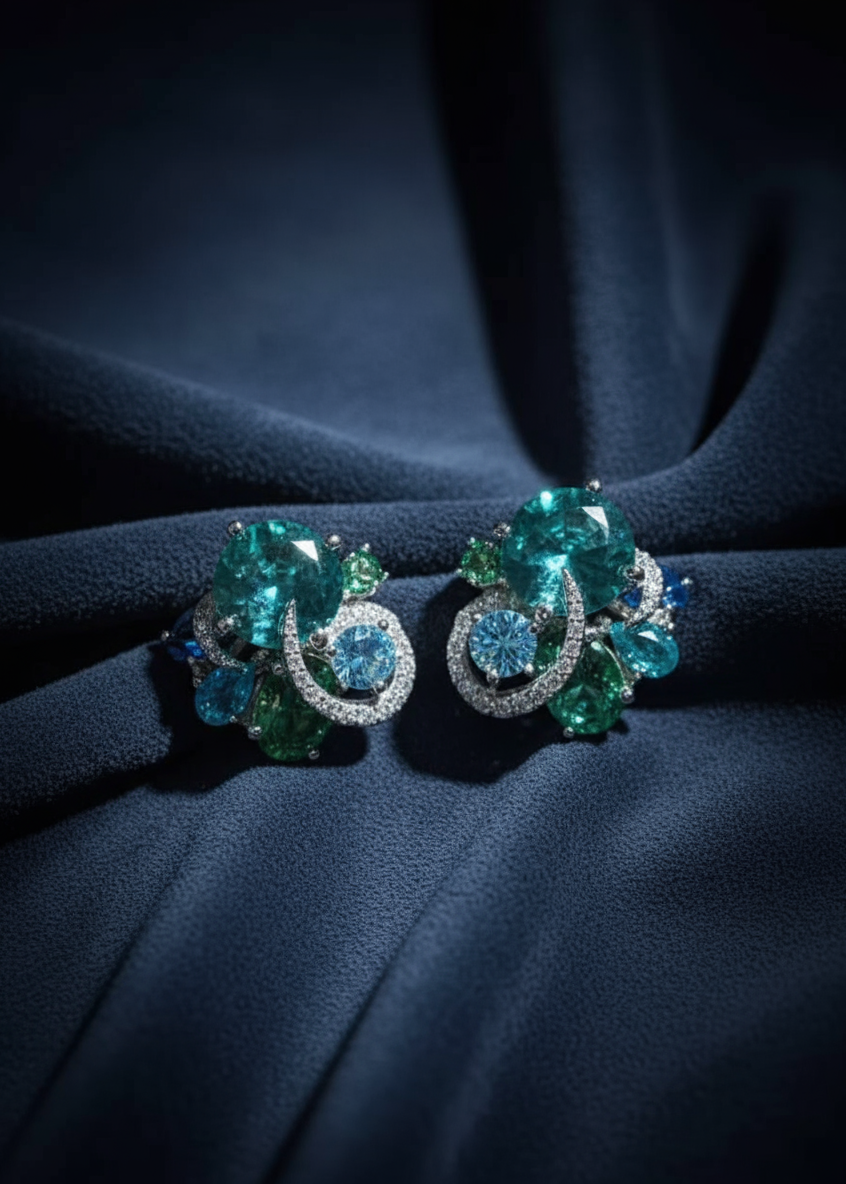 Celeste Bloom Spiral Studs