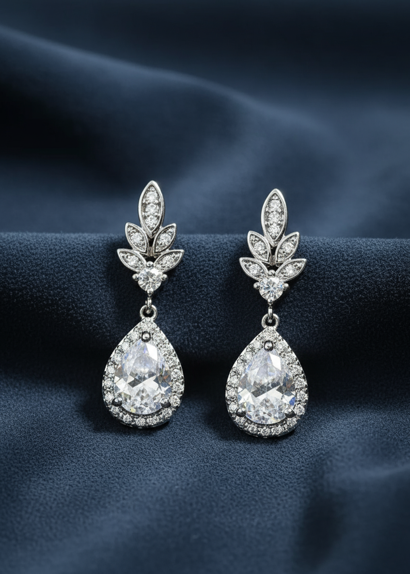 Teardrop Crown Studs