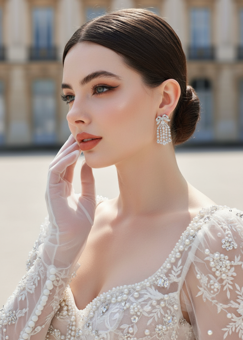 Marquise Bow Earrings