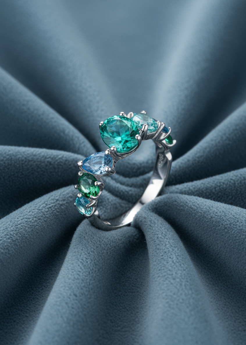 Celeste Bloom Line Ring