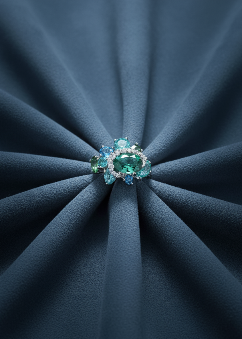 Celeste Bloom Crest Ring