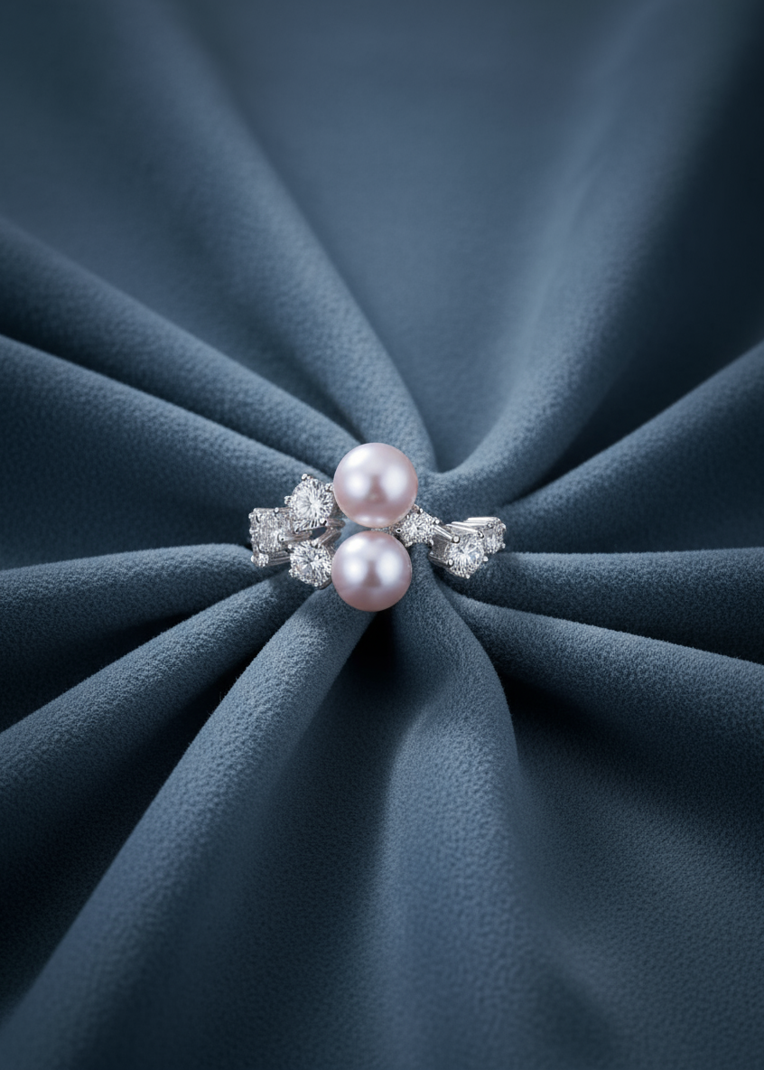 Luna Twin Pearl Ring