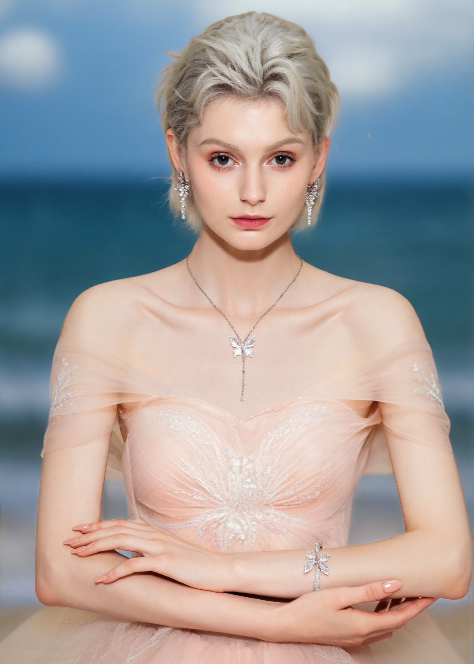 Papillon Drop Necklace